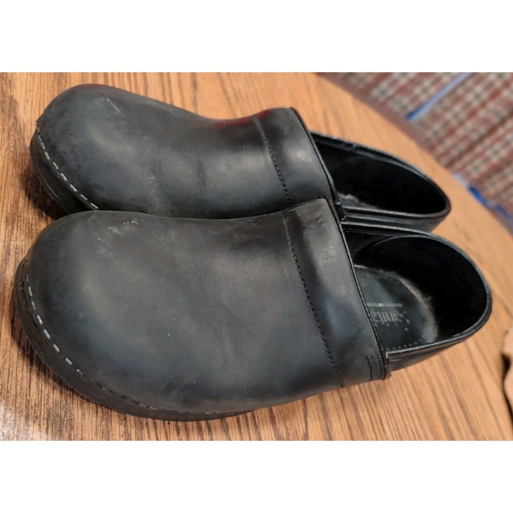 Sanita Danish Clogs Matte Flat Black Womens Size 11.5/12 (43)